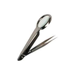 Pince Précelle en inox avec loupe
