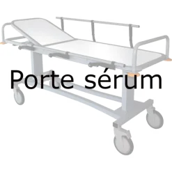 Porte sérum 2 crochets pour chariot brancard Gima 27804/27805