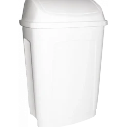 Poubelle en plastique blanche - 50 Litres