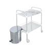 Poubelle pour chariot Lancart (2 plateaux) - inox
