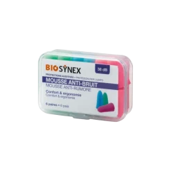 Protections auditives en mousse Biosynex (lot de 2, 3 ou 6 paires)