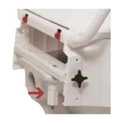 Rehausse WC avec accourdoirs Invacare Aquatec 900
