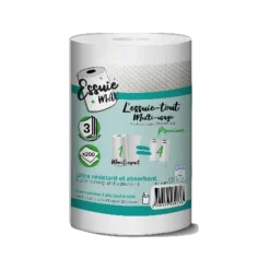 Rouleaux de papier essuie-mains dévidage central Global Hygiène Ecolabel 21,5 x 24 cm (lot de 12)