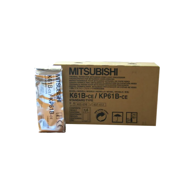 Rouleaux de papier thermique Mitsubishi K61B/KP61B (boite de 4)