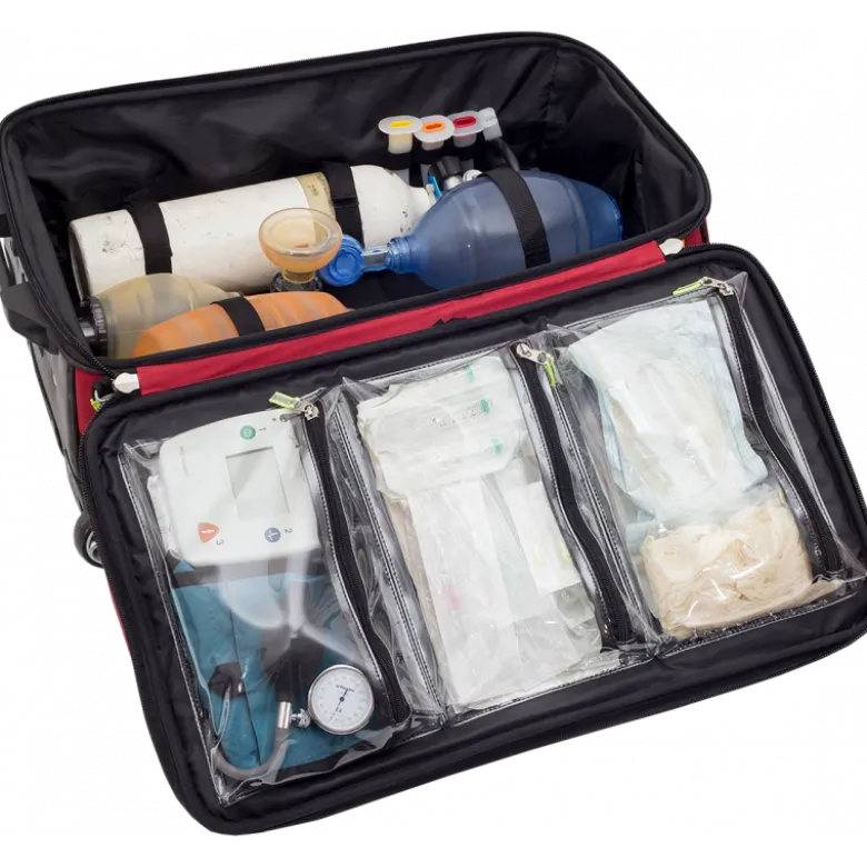 Sac urgence "Oxygène" Emerair Elite Bags à roulettes (noir ou rouge)