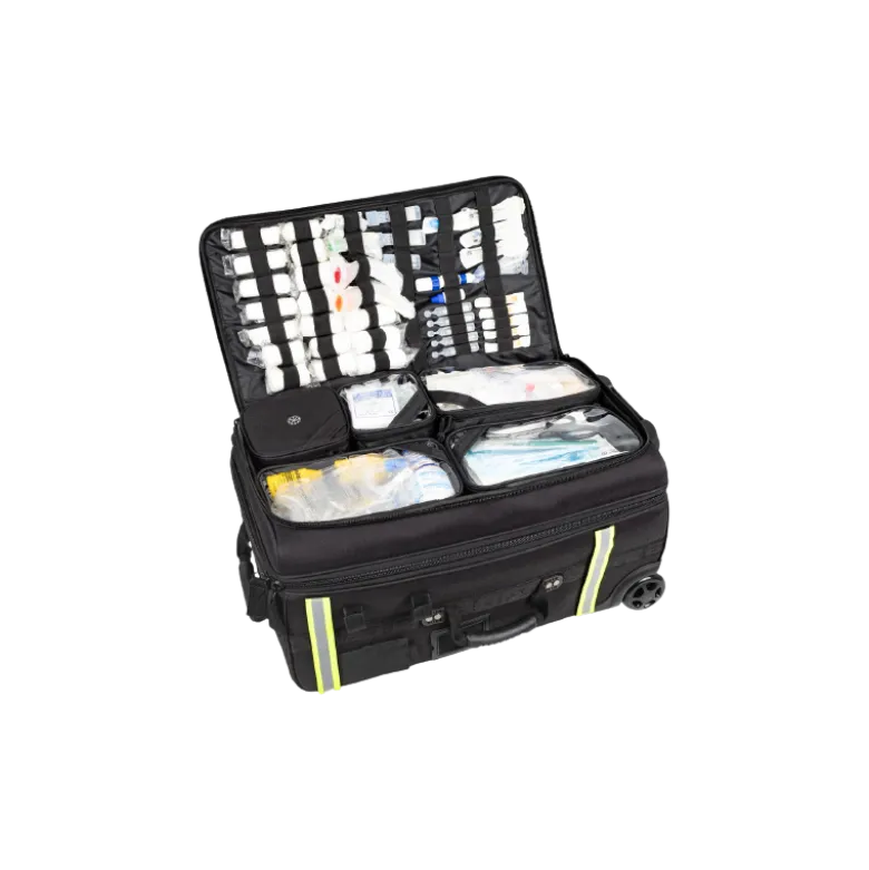 Sac urgence "Oxygène" Emerair Elite Bags à roulettes (noir ou rouge)
