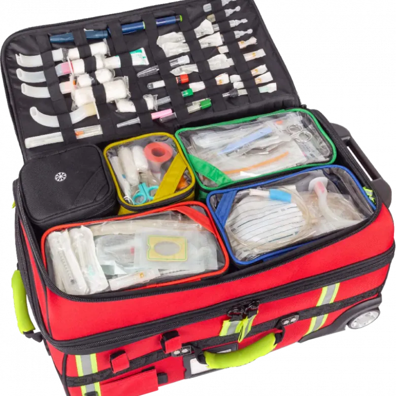 Sac urgence "Oxygène" Emerair Elite Bags à roulettes (noir ou rouge)
