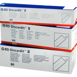 Seringues 2 pièces BD Discardit II sans aiguille, embout Luer slip excentré