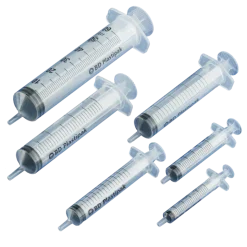 Seringues 3 pièces BD Plastipak sans aiguille, embout Luer slip excentré