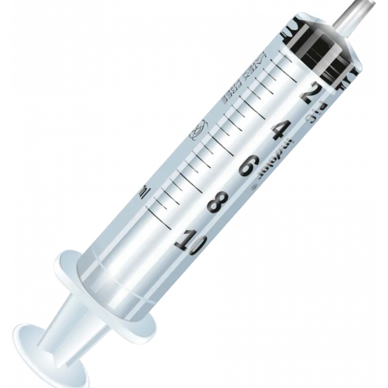 Seringues 3 pièces PIC à mésothérapie 10ml sans aiguille, embout Luer slip centré (boite de 100)