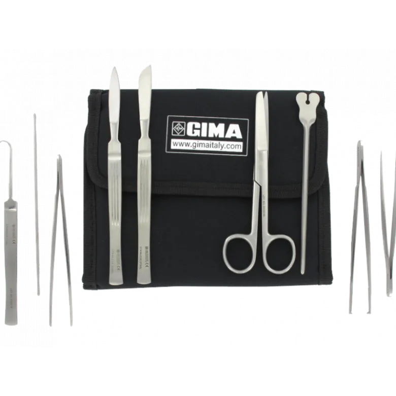 Set de 9 instruments médicaux avec housse nylon