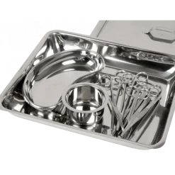 Set de 12 instruments pour suture avec boite inox et récipients