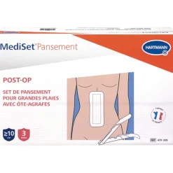 Set de pansements stérile pour grandes plaies Hartmann Mediset Post-Op avec ôte-agrafes