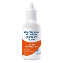 Solution désinfectante Gilbert - Chlorhexidine Alcoolique Colorée 2%