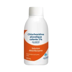 Solution désinfectante Gilbert - Chlorhexidine Alcoolique Colorée 2%
