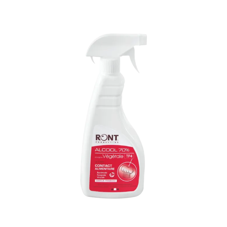 Spray désinfectant contact alimentaire Ront - Alcool 70% d'origine végétal