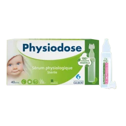 Sérum physiologique Laboratoires Gilbert Physiodose végétal (40 x 5 ml)