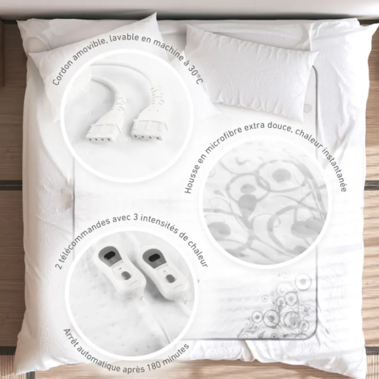 Surmatelas chauffant Lanaform S2 - 2 personnes 140 x 160 cm