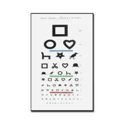 Tableau optométrique EWING Gima pour analphabètes - 6 m