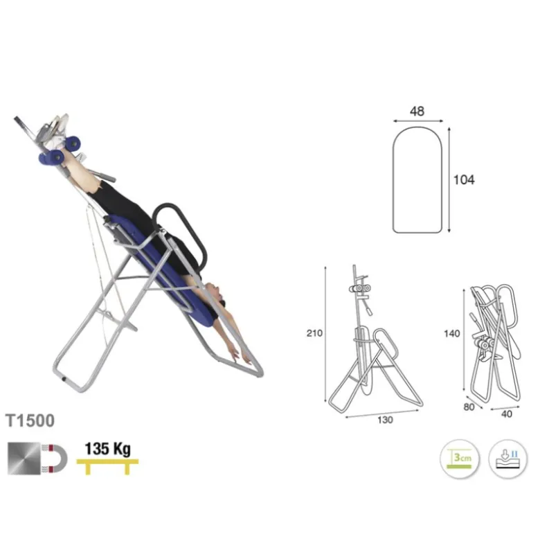 Table d'inversion fixe Ecopostural T1500