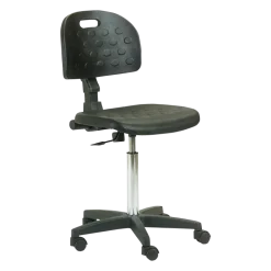 Tabouret de laboratoire Carina 63 en polyuréthane noir