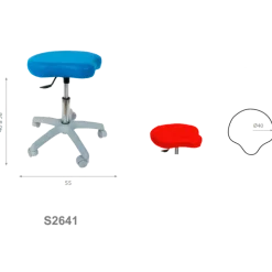 Tabouret médical bicyclette Ecopostural S2639, S2640, S2641 et S2642
