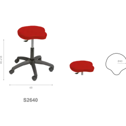 Tabouret médical bicyclette Ecopostural S2639, S2640, S2641 et S2642