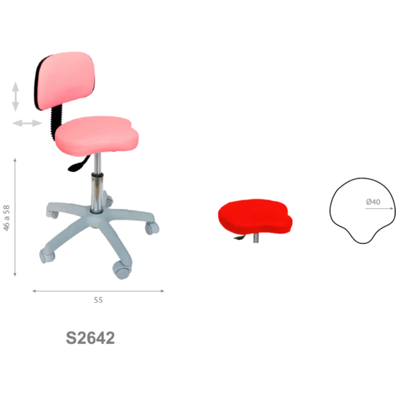 Tabouret médical bicyclette Ecopostural S2639, S2640, S2641 et S2642