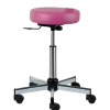Tabouret médical Carina 40 - Chromé avec roulettes - Coloris Fuchsia