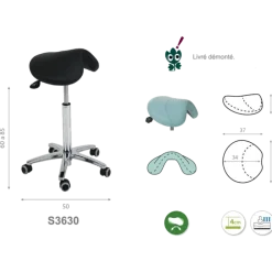 Tabouret médical Ecopostural Pony S3630