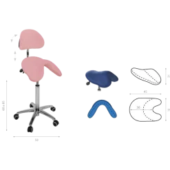 Tabouret médical Ecopostural Pony S3661 avec dossier