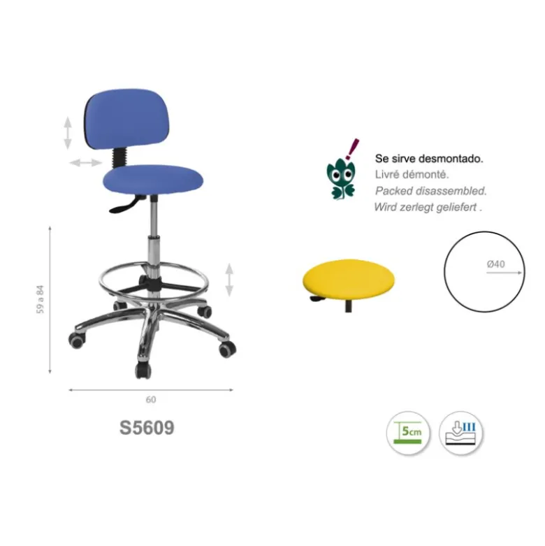 Tabouret médical Ecospostural S5609