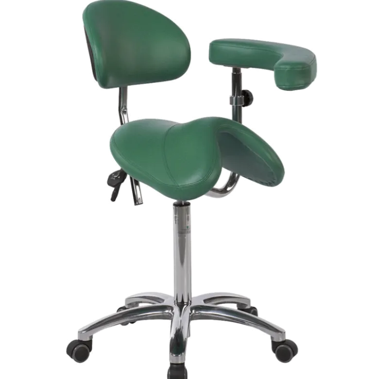 Tabouret médical selle de cheval Ecopostural S566 base alu