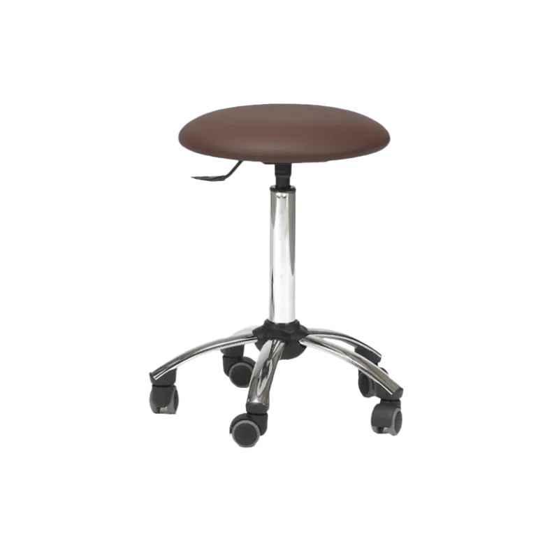 Tabouret médical sur roulettes ClediMed avec piètement chromé
