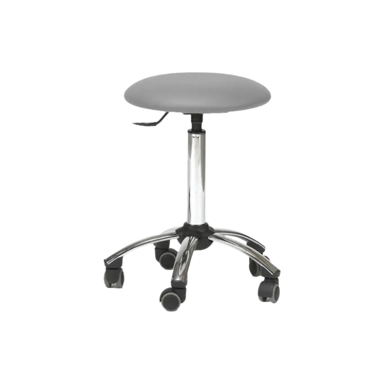 Tabouret médical sur roulettes ClediMed avec piètement chromé