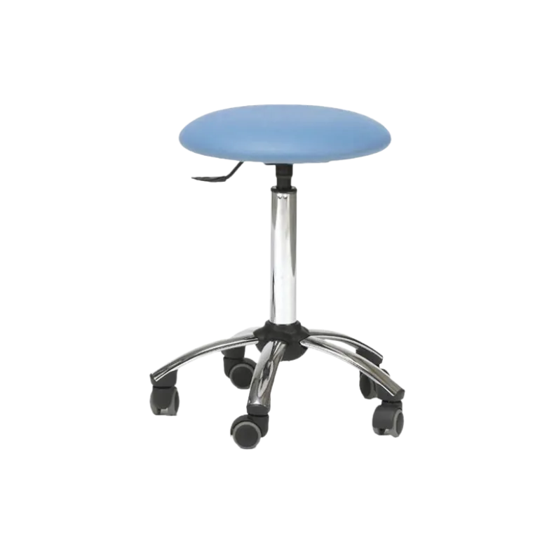 Tabouret médical sur roulettes ClediMed avec piètement chromé