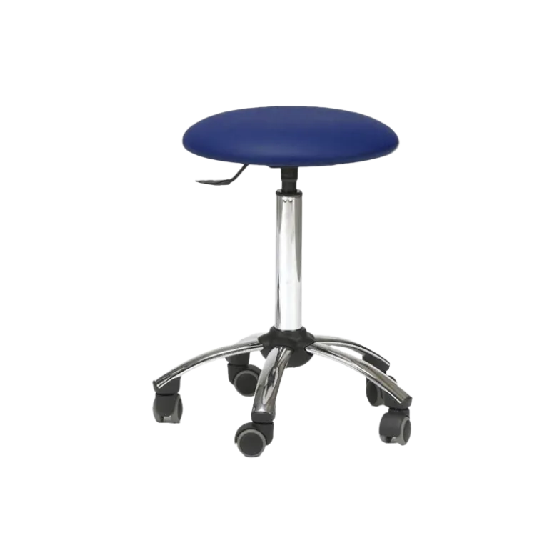 Tabouret médical sur roulettes ClediMed avec piètement chromé