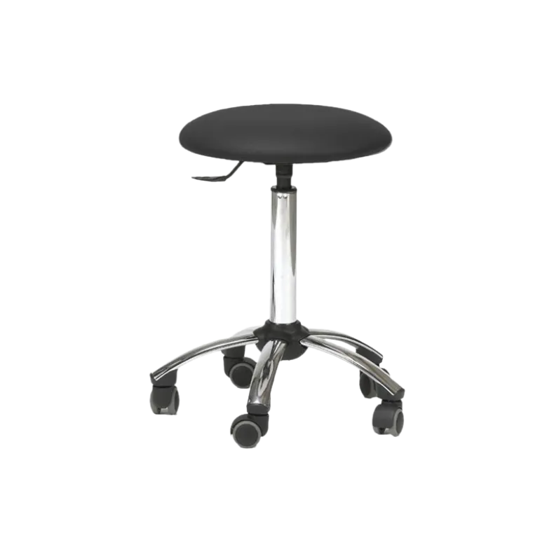 Tabouret médical sur roulettes ClediMed avec piètement chromé