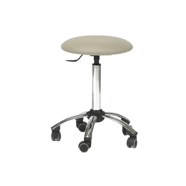 Tabouret médical sur roulettes ClediMed avec piètement chromé
