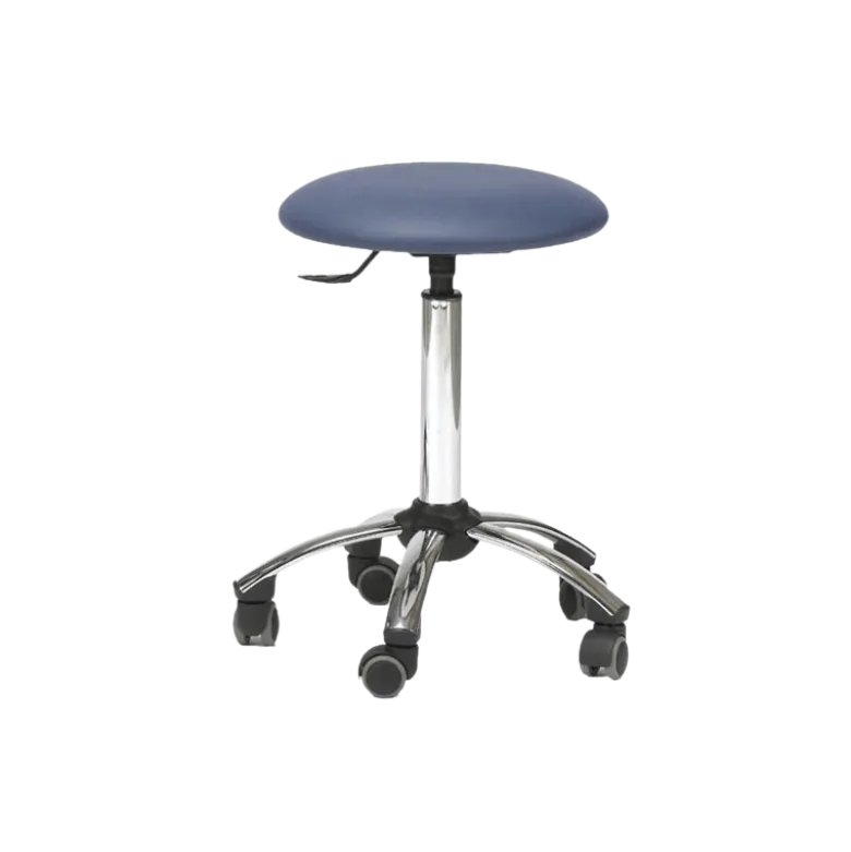 Tabouret médical sur roulettes ClediMed avec piètement chromé