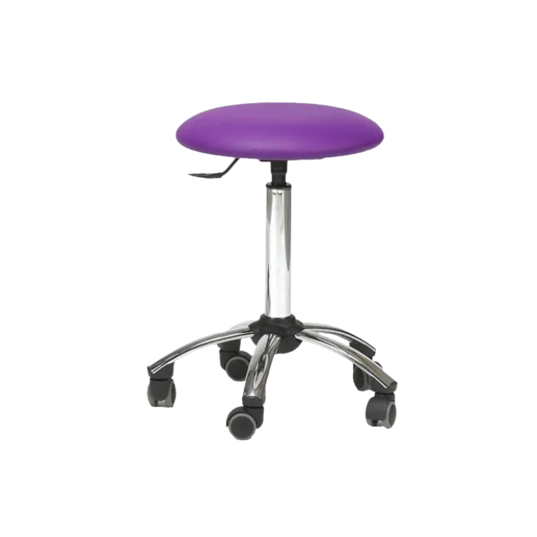 Tabouret médical sur roulettes ClediMed avec piètement chromé