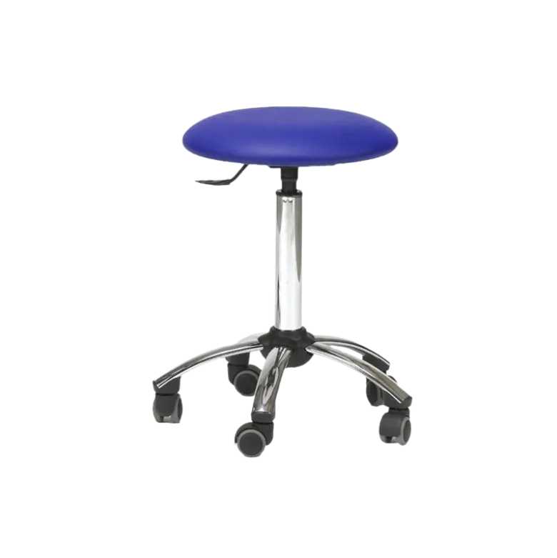 Tabouret médical sur roulettes ClediMed avec piètement chromé
