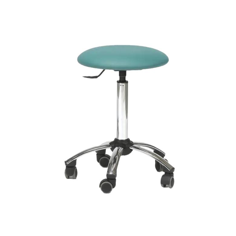 Tabouret médical sur roulettes ClediMed avec piètement chromé