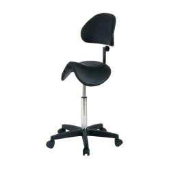 Tabouret selle Gamme 65 en polyuréthane noir