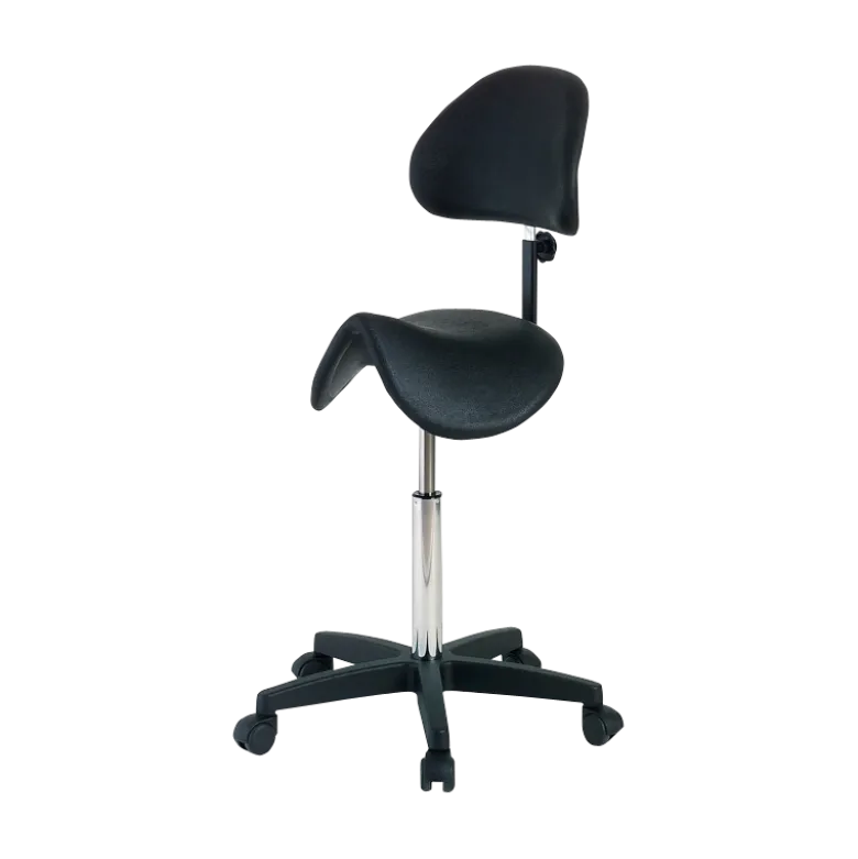 Tabouret selle Gamme 65 en polyuréthane noir