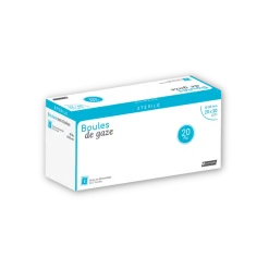 Tampons de boule de gaze en sachets stériles (boite de 25 ou 40)