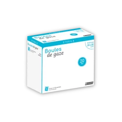 Tampons de boule de gaze en sachets stériles (boite de 25 ou 40)