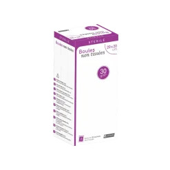 Tampons de boule de gaze non tissés en sachets stériles (boite de 20 ou 30)
