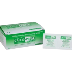 Tampons imprégnés d'alcool à 70%