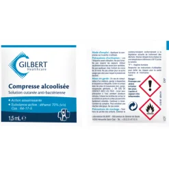 Tampons imprégnés d'alcool à 70% (boite de 1000)